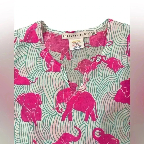 Gretchen Scott Tunic Coverup Dress Trunk Trunk Goose Mom & Me sz 10-12 - Picture 2 of 4